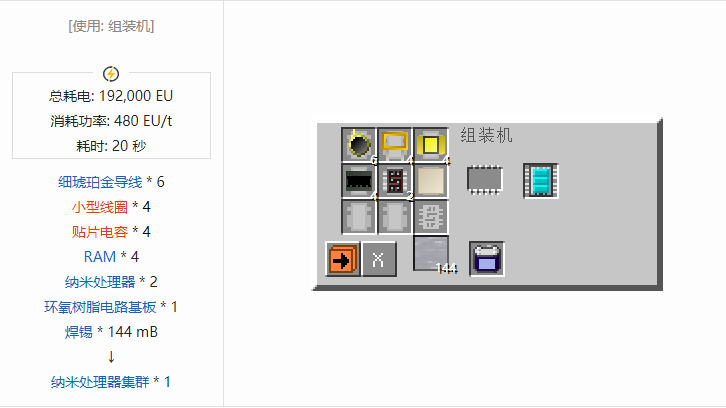 我的世界格雷科技社区版芯片合成表大全