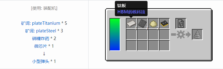 我的世界HBM的核科技模组零件和部件合成表大全