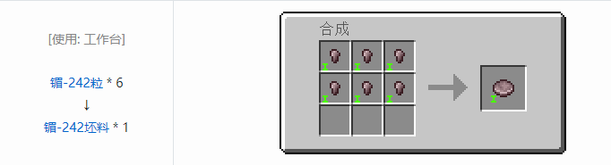 我的世界HBM的核科技模组坯料合成表大全