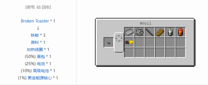 我的世界HBM的核科技模组其它合成表大全