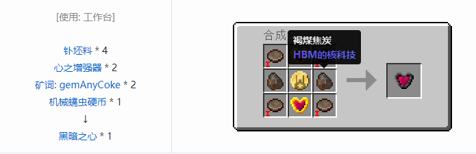 我的世界HBM的核科技模组护甲改装附件合成表大全