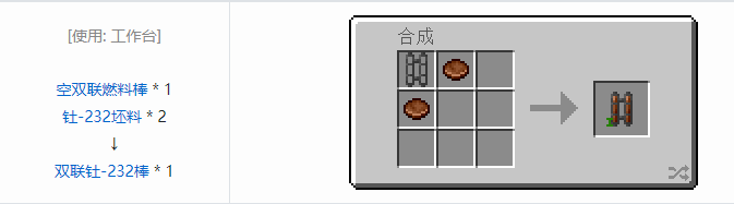 我的世界HBM的核科技模组燃料棒合成表大全