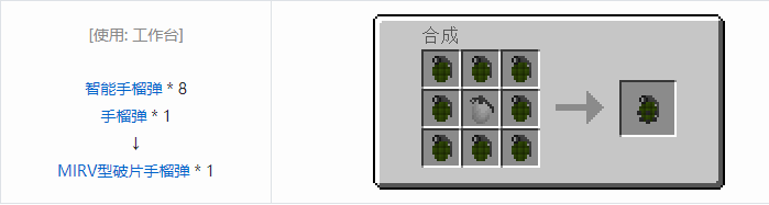 我的世界HBM的核科技模组投掷物合成表大全