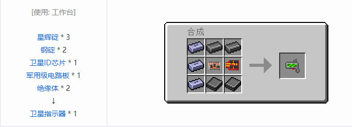 我的世界HBM的核科技模组卫星合成表大全