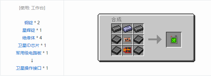 我的世界HBM的核科技模组卫星合成表大全