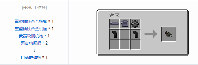 我的世界HBM的核科技模组武器合成表大全