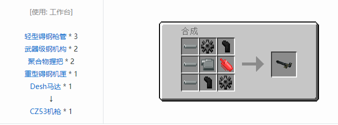 我的世界HBM的核科技模组武器合成表大全
