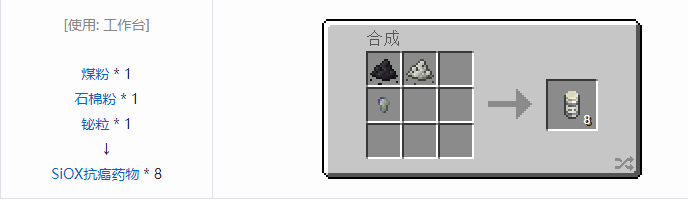 我的世界HBM的核科技模组药品合成表大全