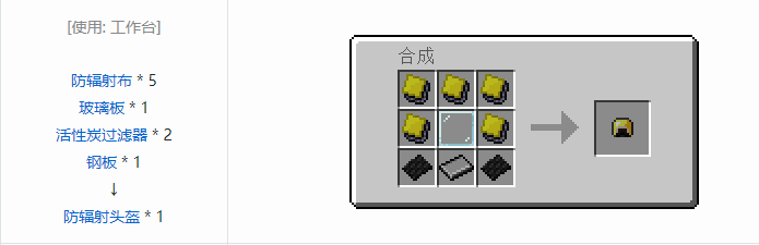 我的世界HBM的核科技模组装备合成表大全