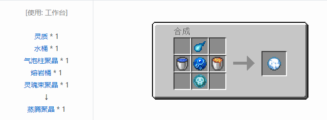我的世界诡厄巫法聚晶合成表大全