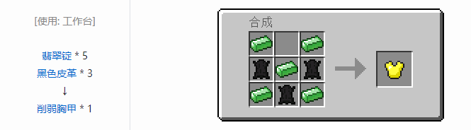 我的世界虚无世界2盔甲合成表大全