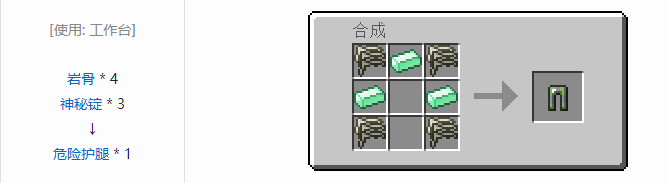 我的世界虚无世界2盔甲合成表大全