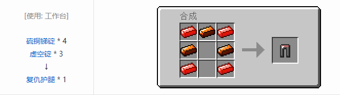 我的世界虚无世界2盔甲合成表大全