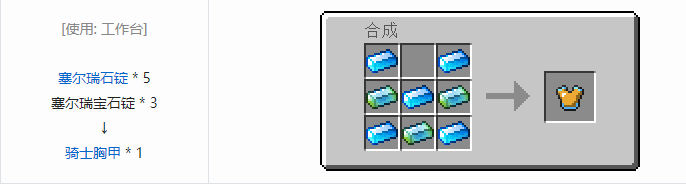 我的世界虚无世界2盔甲合成表大全