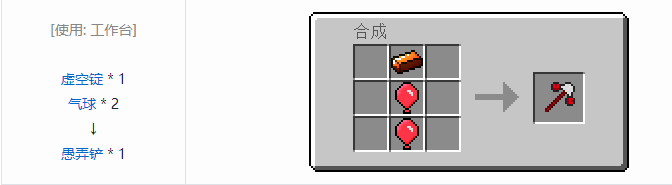 我的世界虚无世界2工具合成表大全