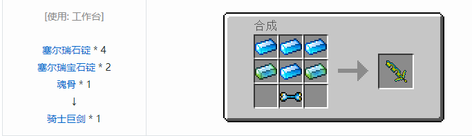 我的世界虚无世界2武器合成表大全