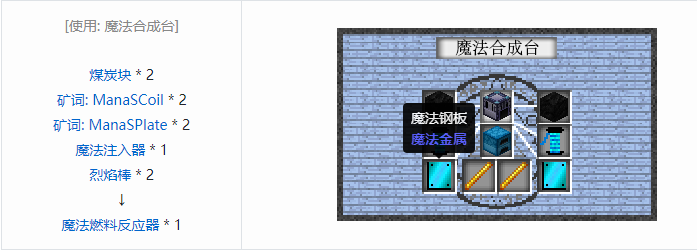 我的世界魔法金属设备怎么合成
