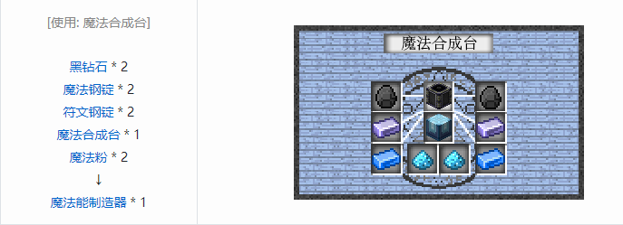 我的世界魔法金属设备怎么合成