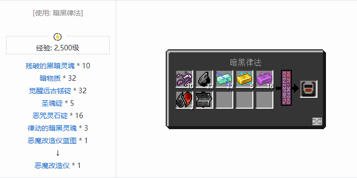 我的世界魔法金属设备怎么合成