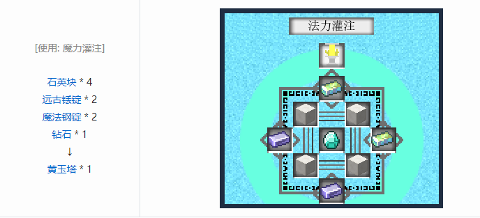 我的世界魔法金属设备怎么合成