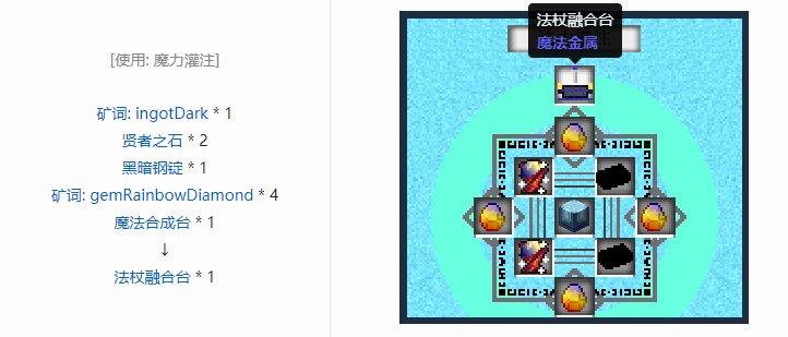 我的世界魔法金属设备怎么合成