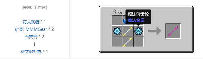 我的世界魔法金属武器怎么合成2026