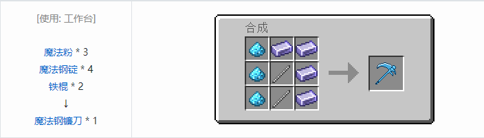 我的世界魔法金属武器怎么合成2026