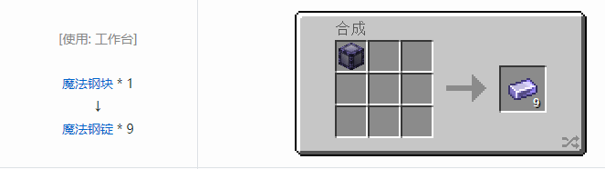 我的世界魔法金属材料合成表大全2026