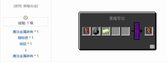 我的世界魔法金属工具合成表大全2026