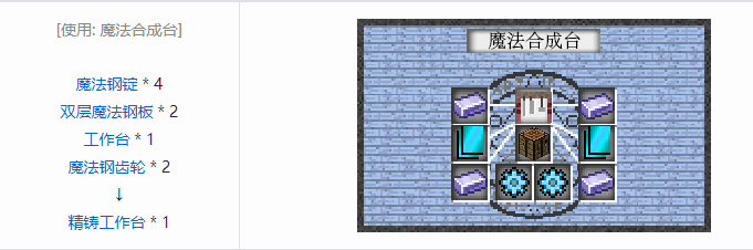 我的世界魔法金属精铸合成表大全2026