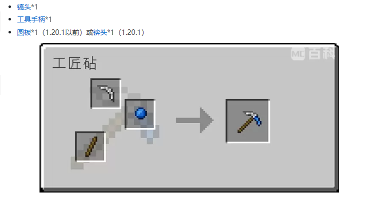 我的世界匠魂3工具合成表大全2026