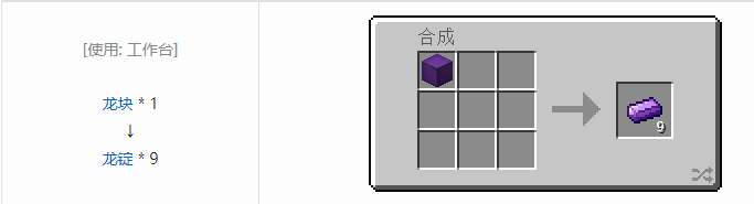 我的世界龙之进化合成表大全2026