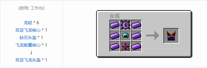 我的世界龙之进化合成表大全2026