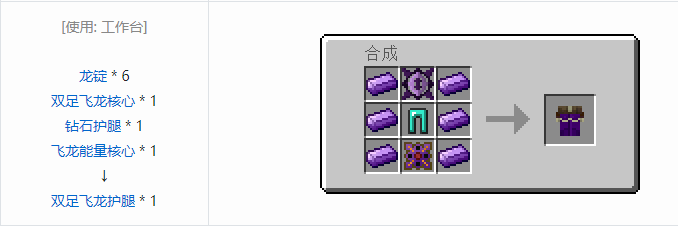 我的世界龙之进化合成表大全2026