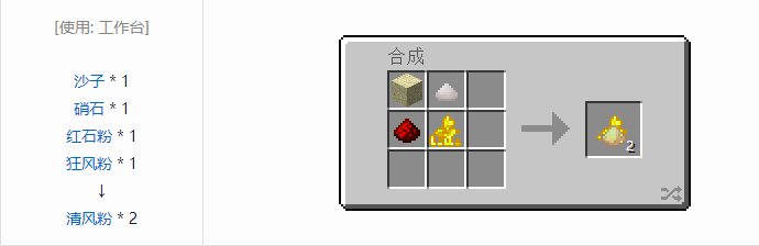 我的世界热力基本合成表大全2026