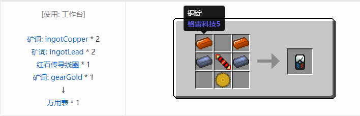 我的世界热力基本工具合成表大全2026