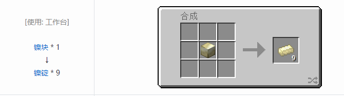 我的世界热力基本金属材料合成表大全2026