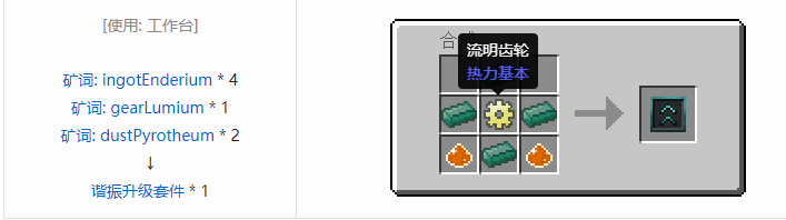 我的世界热力基本合成表大全2026