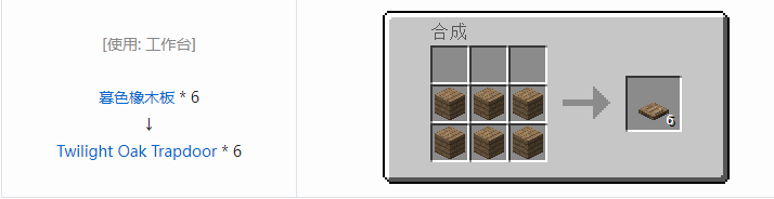 我的世界暮色森林装饰品合成表大全2026