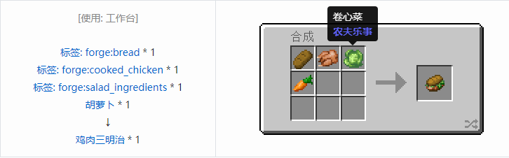 我的世界农夫乐事食物合成表大全2026