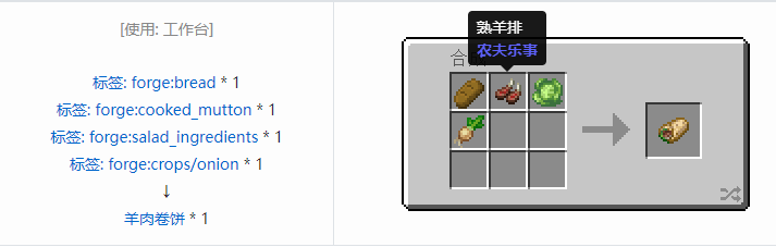 我的世界农夫乐事食物合成表大全2026