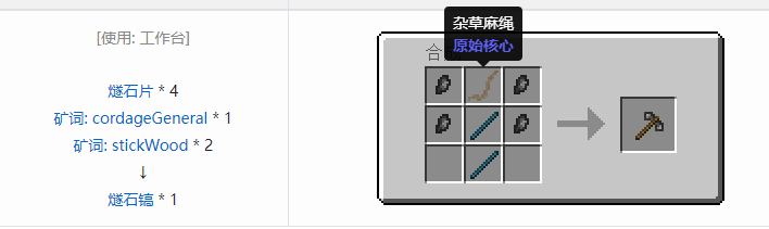 我的世界原始核心合成表大全2026