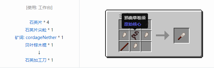 我的世界原始核心合成表大全2026