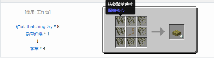 我的世界原始核心合成表大全2026