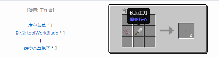 我的世界原始核心合成表大全2026