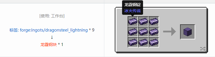 我的世界冰火传说合成表大全2026