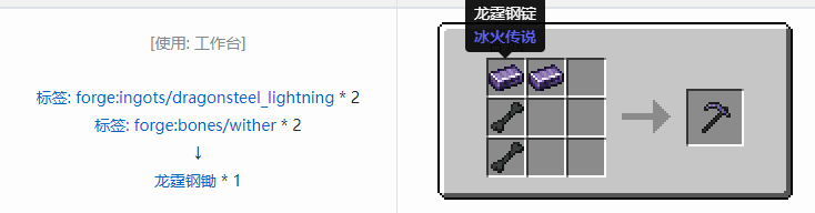 我的世界冰火传说工具合成表大全2026