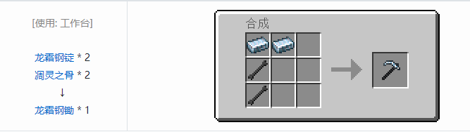 我的世界冰火传说工具合成表大全2026