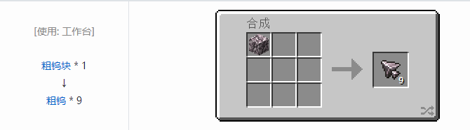 我的世界铁砧工艺重力科技材料合成表大全2026