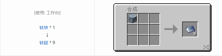 我的世界铁砧工艺重力科技合成表大全2026